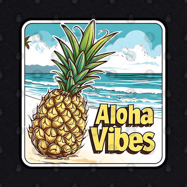 Tropical Beachside Bliss with 'Aloha Vibes' by AIHRGDesign